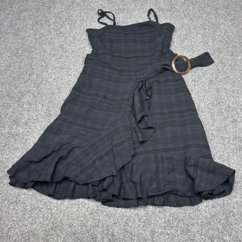 American Eagle black midi wrap dress size extra small